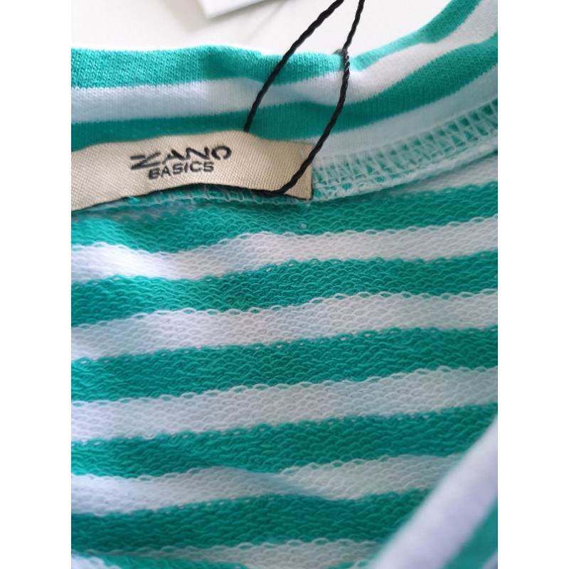 ZANO BASICS Sweater Crop Salur Turquaise Green