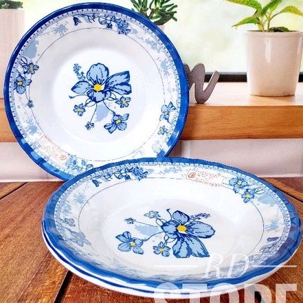 PROMO 3.PCS PIRING MAKAN MOTIF ROSE BAHAN MELAMINE WARE