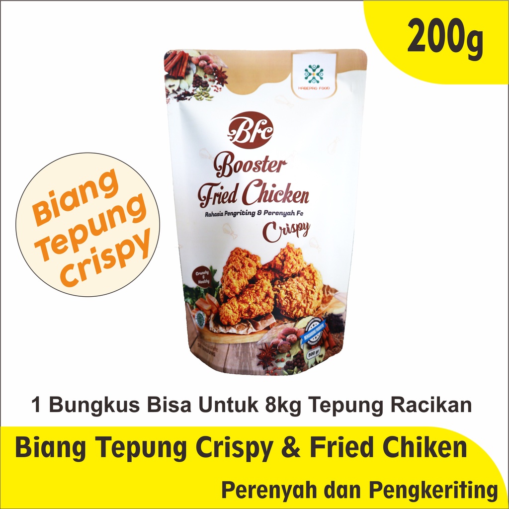 

Tepung Crispy - Krispi ‐ Krispy - Biang Fried Chicken - Tepung Bumbu - BOOSTER FRIED CHIKEN 200 gram