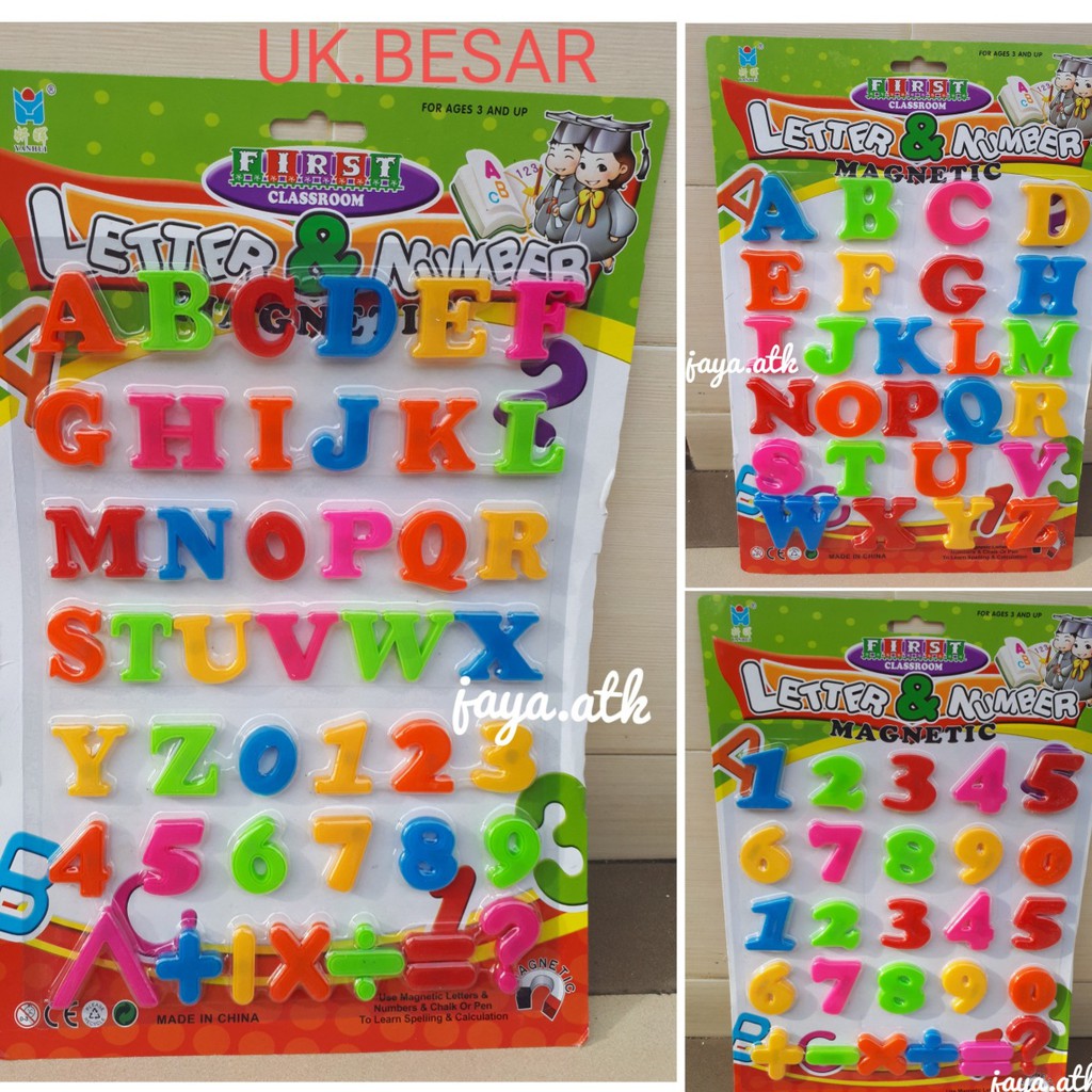 Mainan Anak Magnetic Huruf / Magnetik Angka Letter / Number Magnet