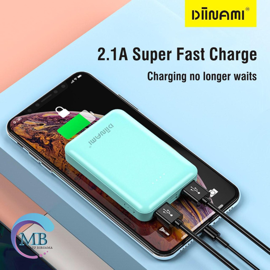 BM084 Powerbank diinami DI-Y20 real 8000mah led dual usb quick charge Fast Charging MB489