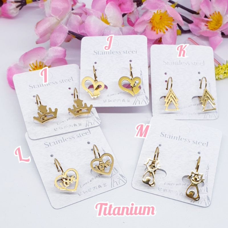 Anting Titanium Asli Fashion Korea Anti Karat ♡MOMO♡