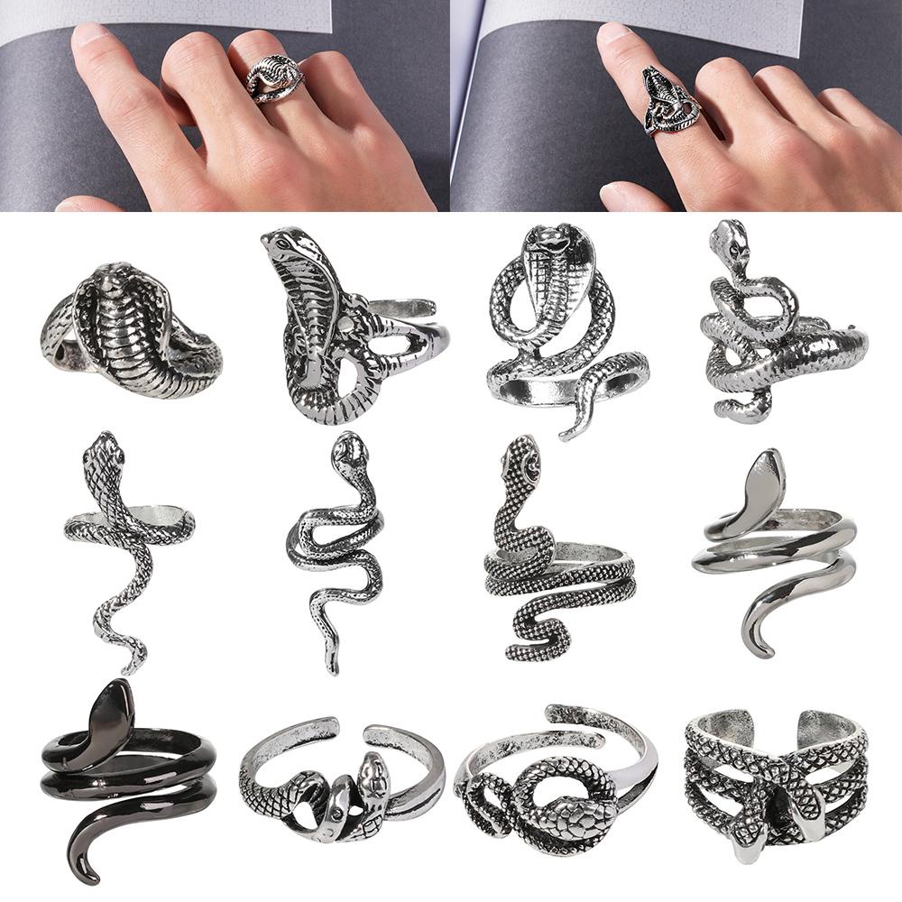 Top Cincin Ular Retro Punk Adjustable Vintage