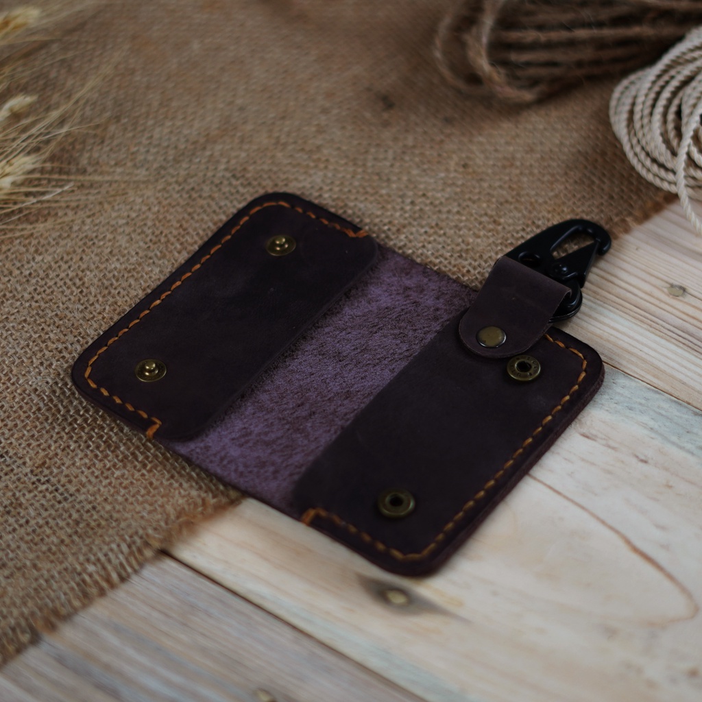 Dompet STNK Mobil Kulit Asli Crazy Horse Warna Dark Brown - Alpen Dark Brown Series