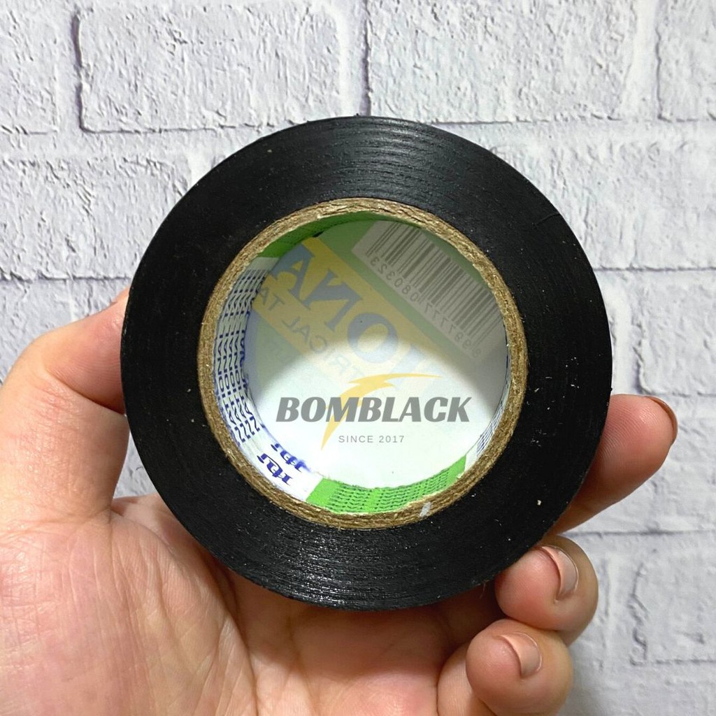 Isolasi Listrik NATIONAL Hitam Solasi Kabel Electrical Tape Nasional