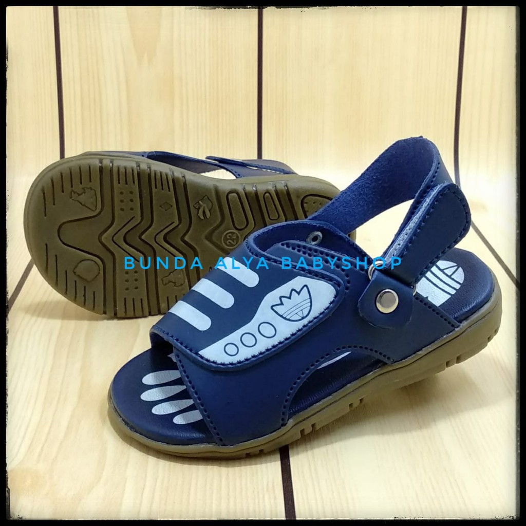 Sendal Anak Laki Laki 6 Bulan 1 2 Tahun Karet NAVY - Sepatu Sandal Gunung Anak Laki-Laki Anti Licin 22 - 24 Alas Karet