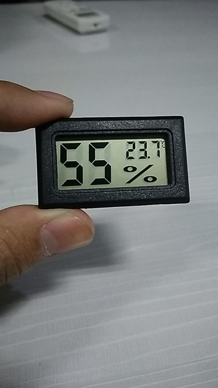 Thermometer Hygrometer Lcd Digital Indoor Temperature Humidity - Pengukur Suhu Kelembaban - Black