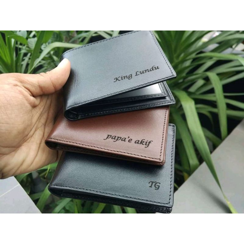 Mamas Dompet pria lipat kulit asli-DOMPET PRIA KULIT ASLI AZURE WALLET- gratis ukir nama
