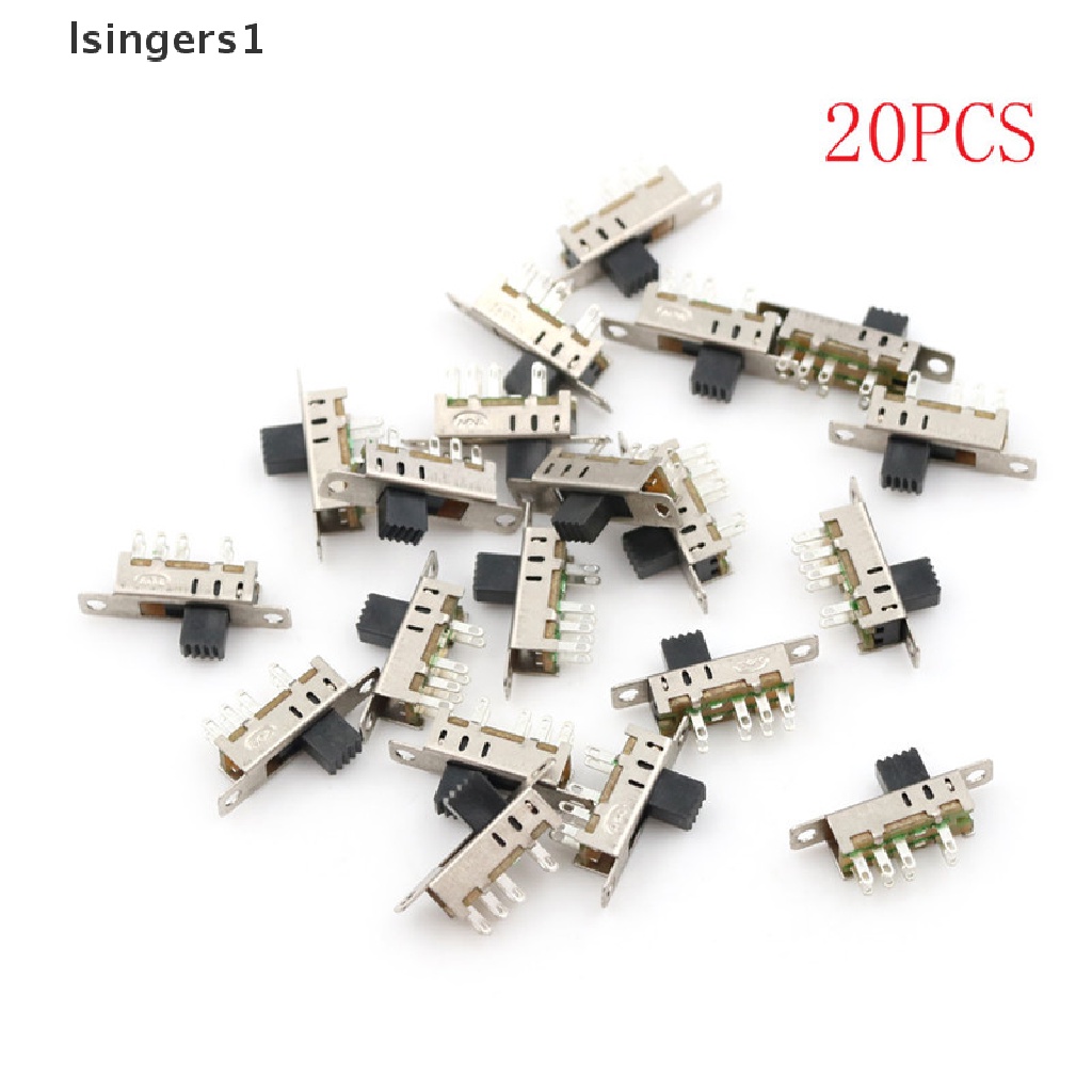 (lsingers1) 20pcs SS23E04 Saklar Geser 8 Pin DP3T Panjang 5mm