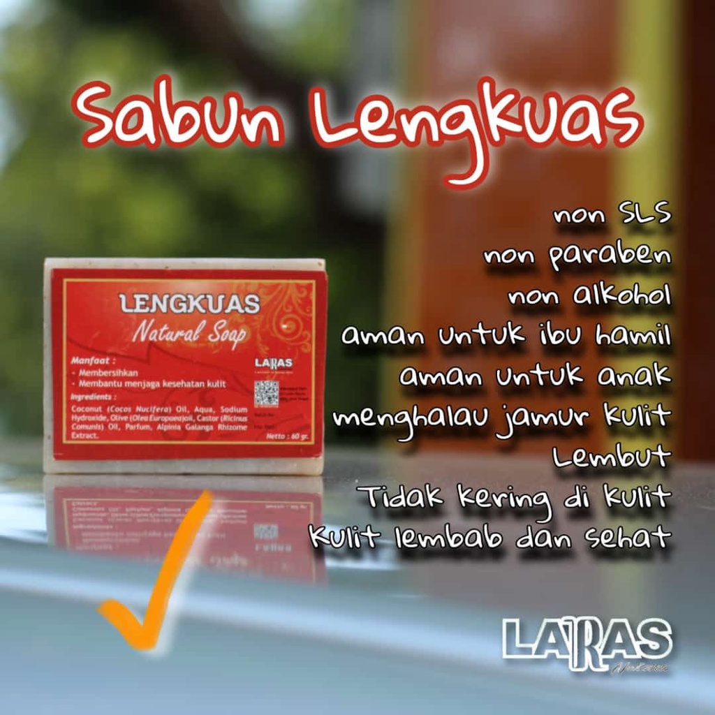 Sabun Panu Paling Ampuh Herbal Ekstrak Lengkuas Untuk Gatal Kulit Jamur 60 Gram BPOM Laras Natura