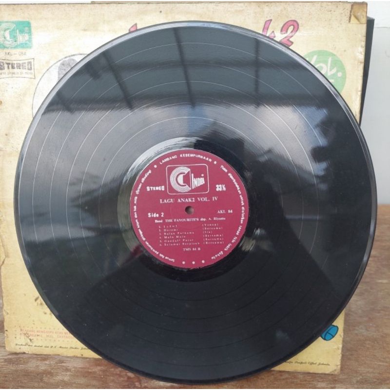 Kaset Vinyl Piringan Hitam Lagu Anak-anak Jadul