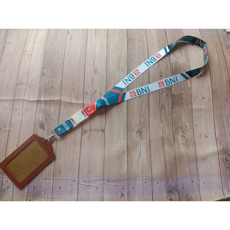TALI ID CARD BUMN BNI+HOLDER KULIT