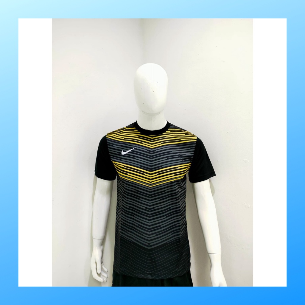 Kaos sepak bola pria jersey soccer club baju atasan wanita dewasa t-shirt seragam jersy outfit klub olahraga kostum jarsey futsal pakaian oblong sports suit apparel NK155 hitam