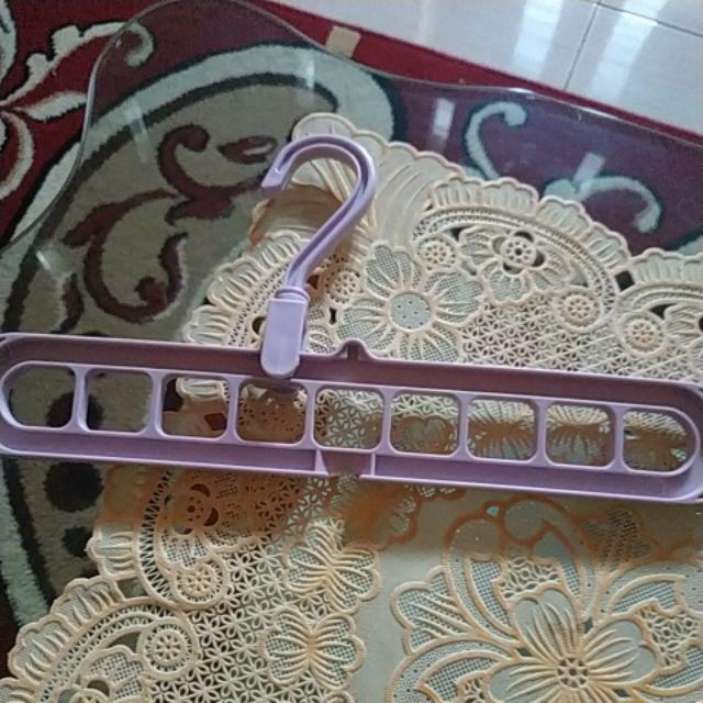 Hanger Gantungan Baju Celana Serbaguna 9 Lubang Multifungsi