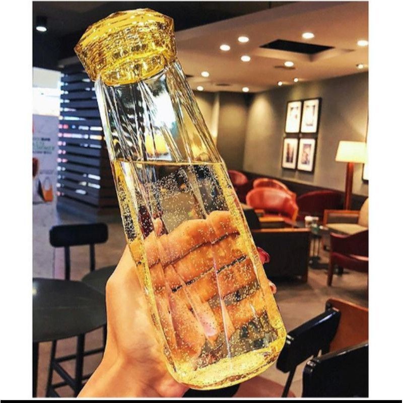 botol kaca diamond / botol unik diamond / botol minum / botol souvenir-2