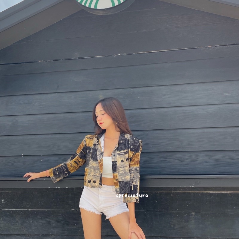 SORA VINTAGE SHIRT-panjang crop