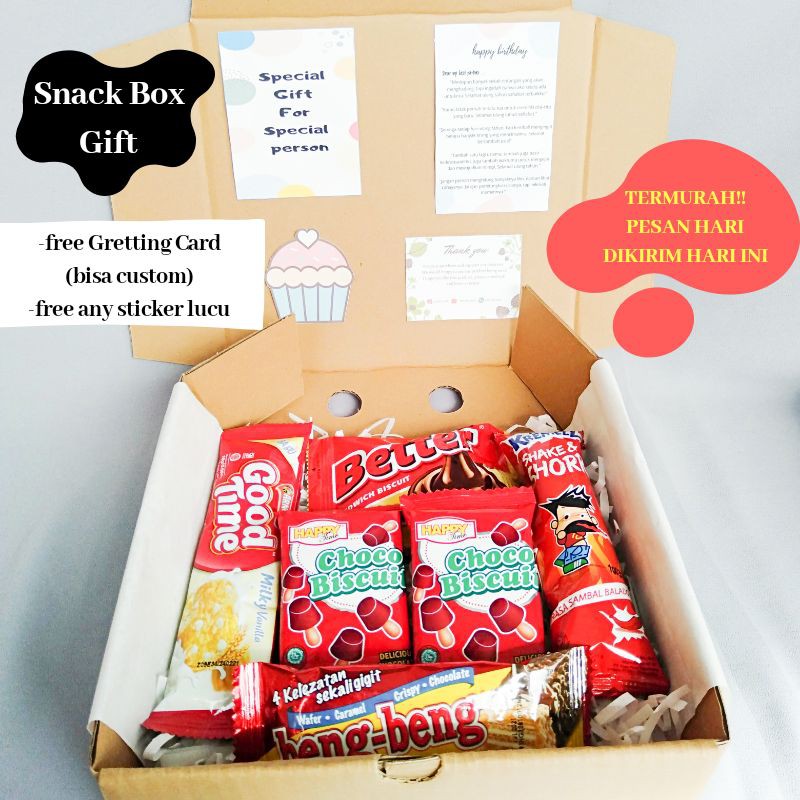 

SNACK BOX HAMPERS SNACK GIFT BOX KADO ULTAH KADO WISUDA ANNIVERSARY KADO MURAH KADO ULANG TAHUN CEWEK GRADUATION GIFT KADO PERNIKAHAN KADO ANNIVERSARY HADIAH WISUDA BIRTHDAY GIFT KADO PACAR BOX HADIAH WISUDA CEWEK HAMPERS VALENTINE