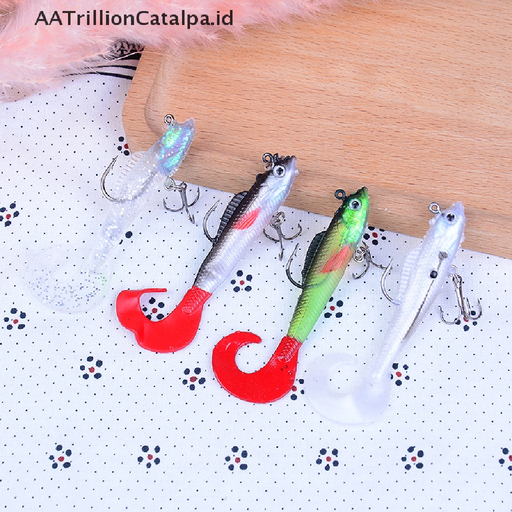 Aatrillioncatalpa 9Cm 14G Umpan Pancing Soft Bait Bentuk Cacing Bahan Silikon Dengan Kail