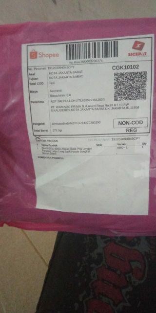 Kemeja Batik Pria Lengan Panjang Ungu Long Batik Purple Songket Murah Distro 6803