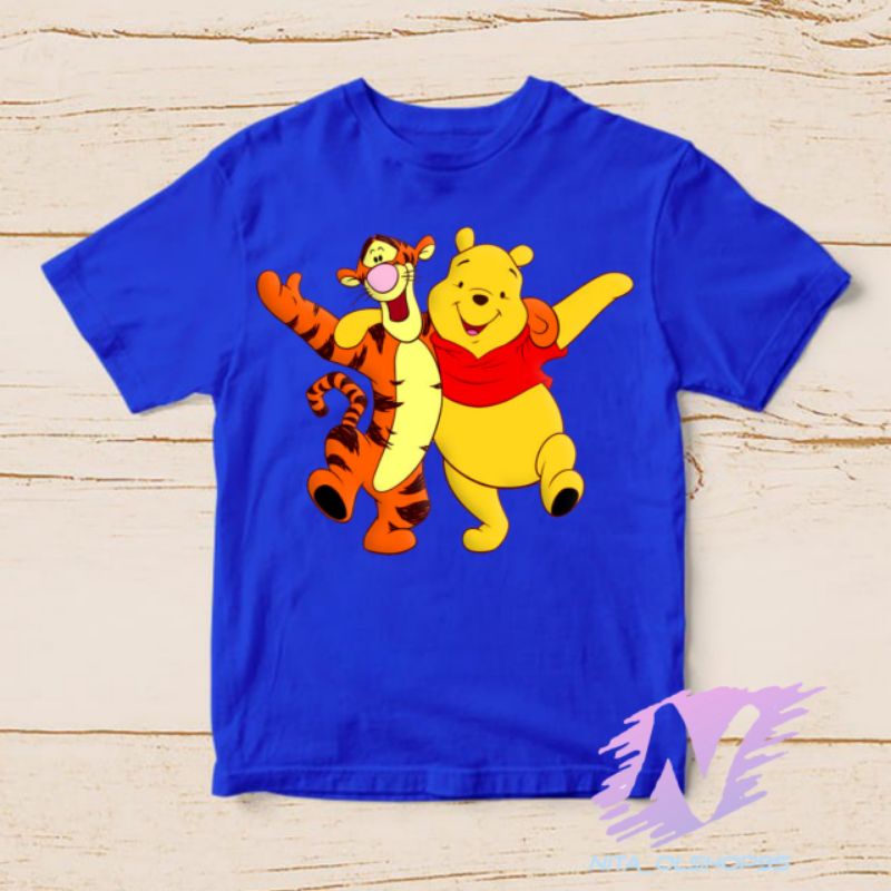 kaos anak kartu Winnie the pooh