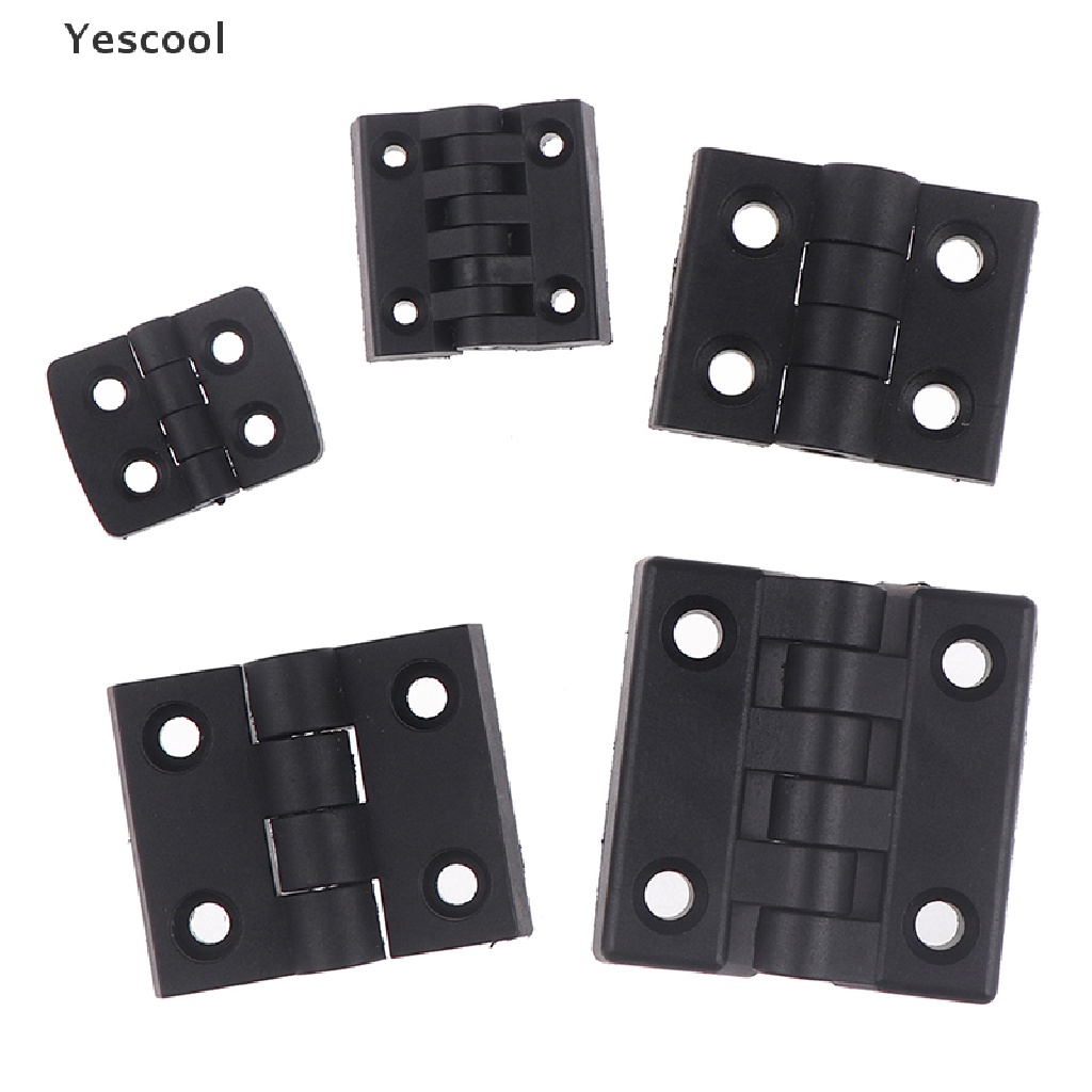 Yescool 1PCS Small Hinges Black Mini Plastic Door Bearing Butt Cabinet ABS Hinge .