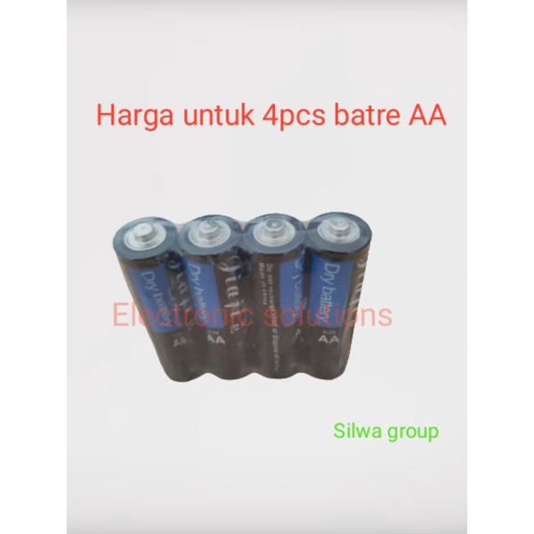 Batre baterai AA isi 4 pcs untuk jam dinding mobil mainan dll