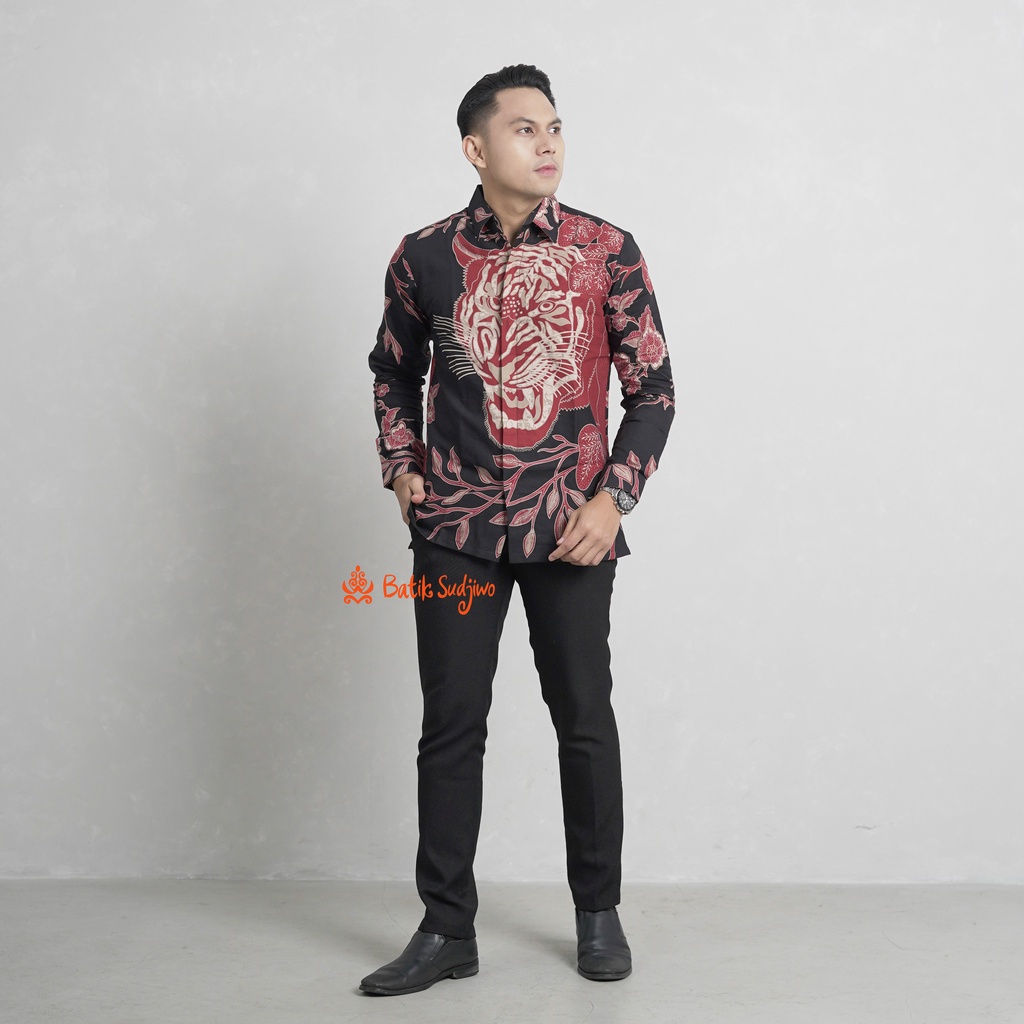 Kemeja Batik Pria Lengan Panjang  Lapis Furing Premium 1067