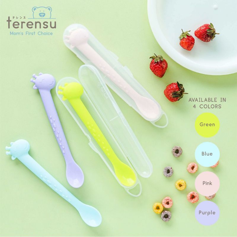 Terensu Sendok Makan Bayi Silikon / Baby Spoon