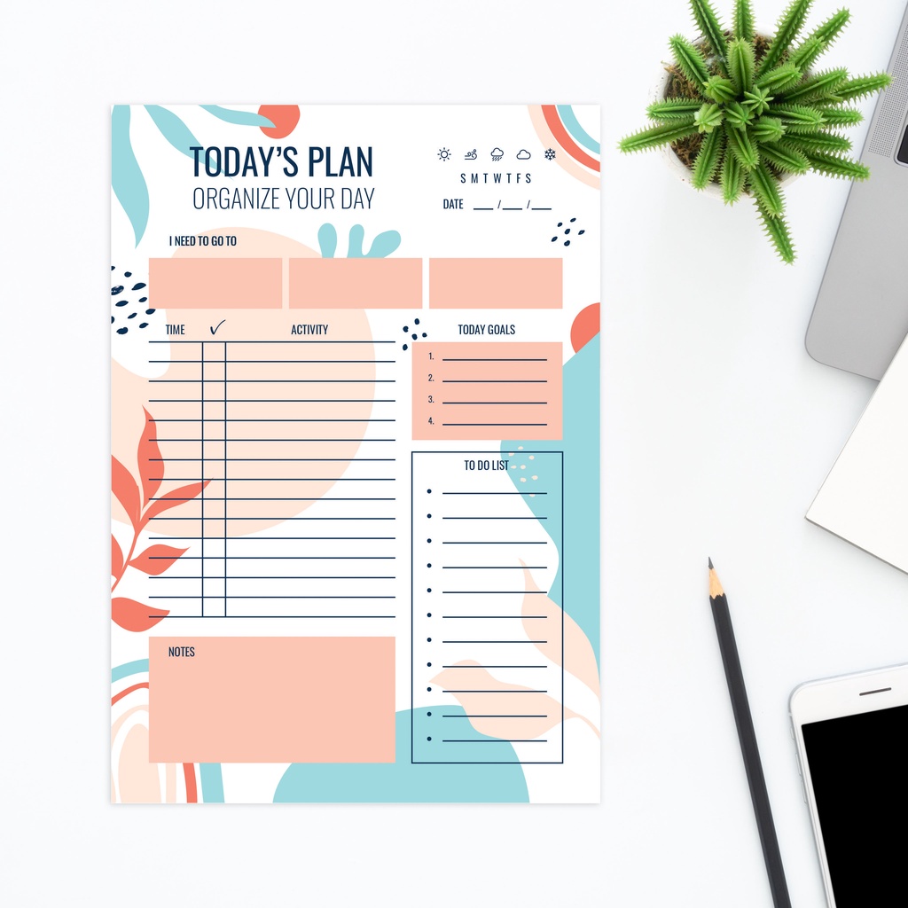 

20 Sheets Daily Planner Paper DP003