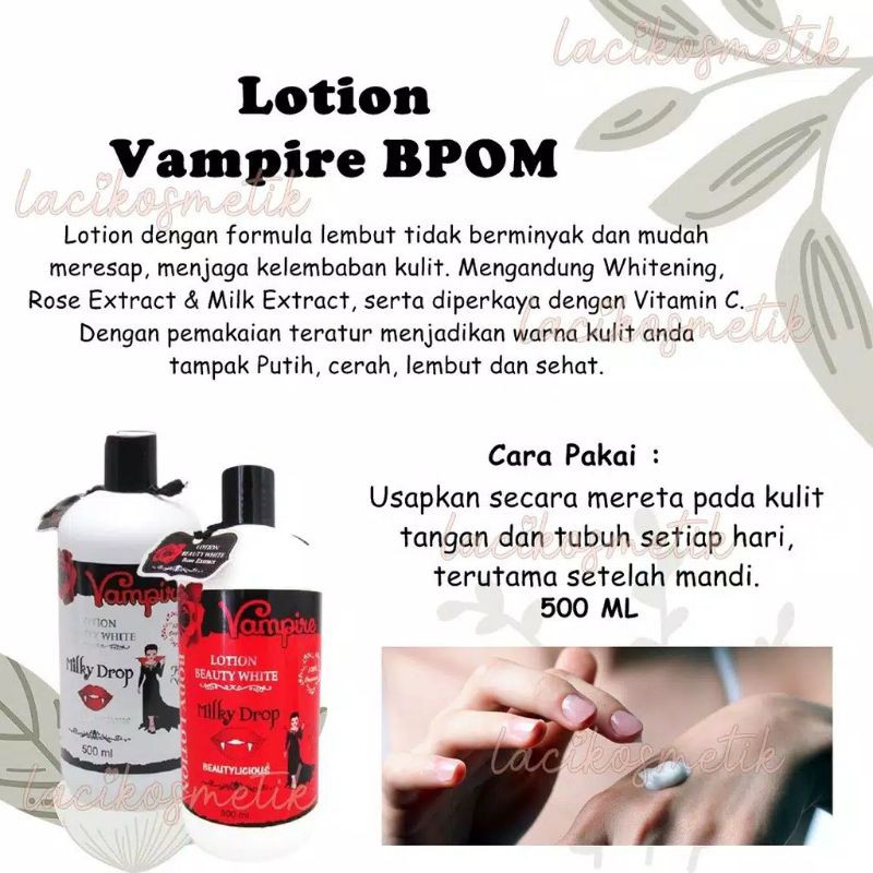Vampire hand body lotion