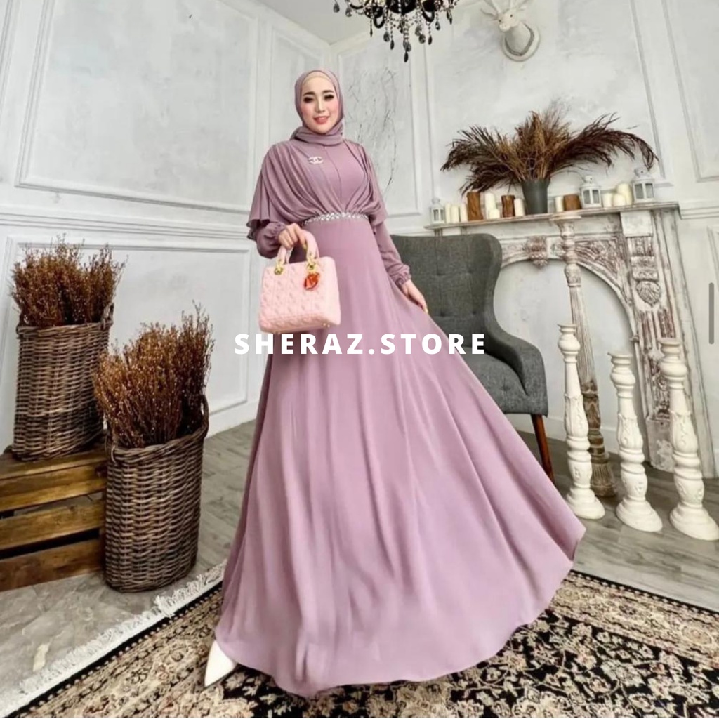 Gamis Kondangan Wanita Jumbo Ld 120 130 140 LUMINA DRESS S M L XL XXL XXXL 5L Gamis Remaja Ceruty Babydoll Terbaru