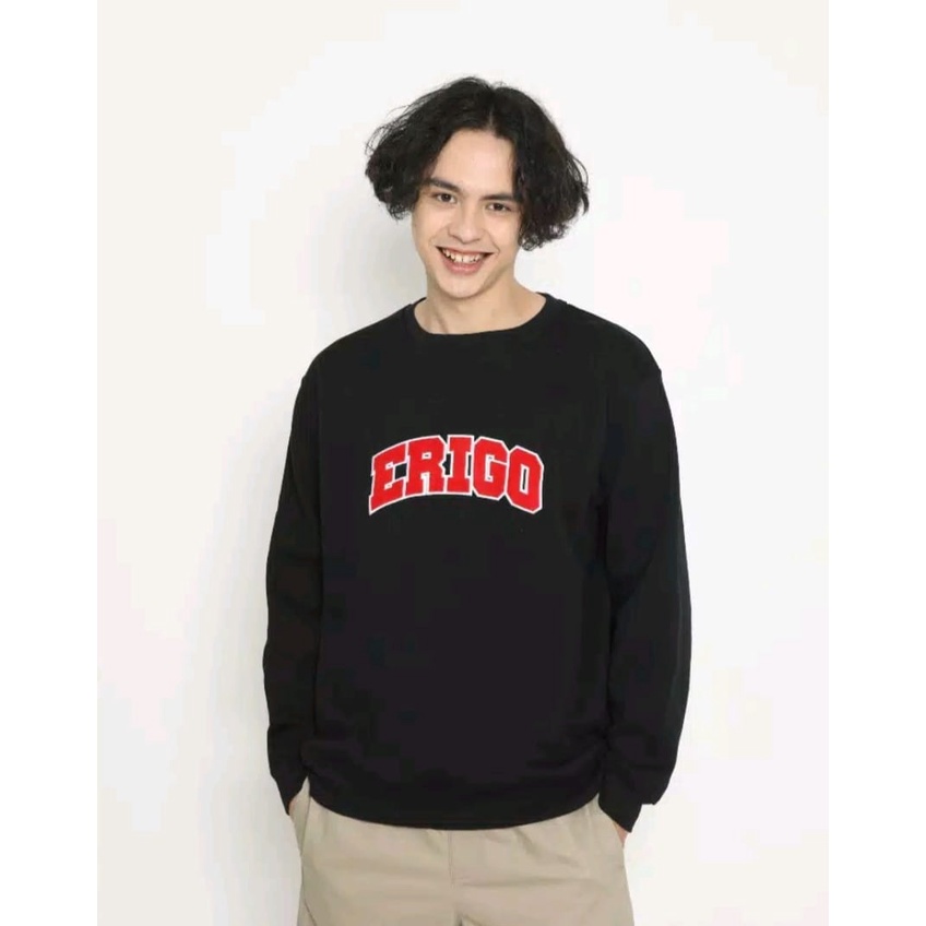 SWEATER CREWNECK DISTRO PRIA - SWEATER ERIGO CREWNECK TERBARU - SWEATER PRIA ERIGO CREW NECK HITAM MURAH - SWEATER CREWNECK BASIC LOGO ERIGO APPAREL PRIA WANITA FULLTAG - CREWNCEK ERIGO BORDIR - SWEATER BAHAN TEBAL