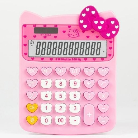 

kalkulator HELLO KITTY pink 12digit KT838 calculator hellokitty