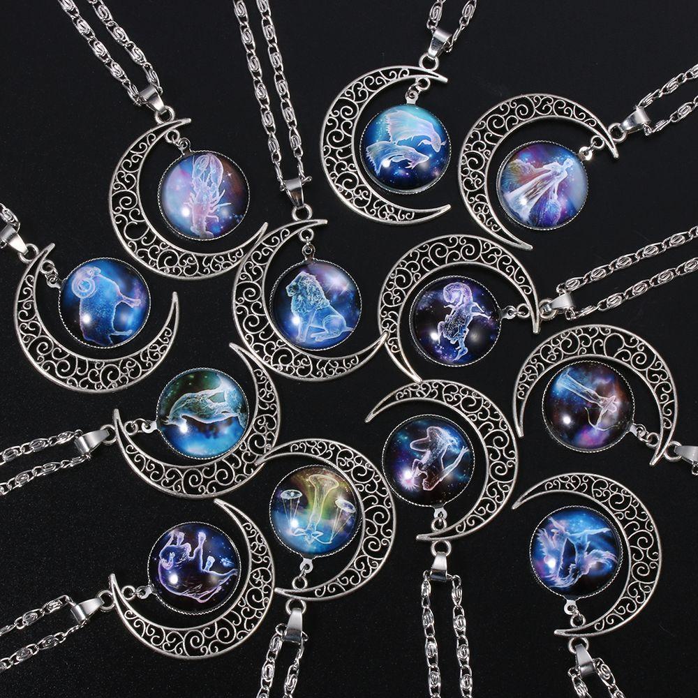 Wonder Constellation Kalung Double Face Fashion Hadiah Ulang Tahun Terbaik Leo Libra Scorpio Sagitarius