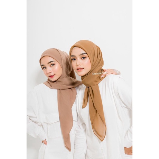 Plain Hijab/paris premium/segi empat/ori dhinda hijab