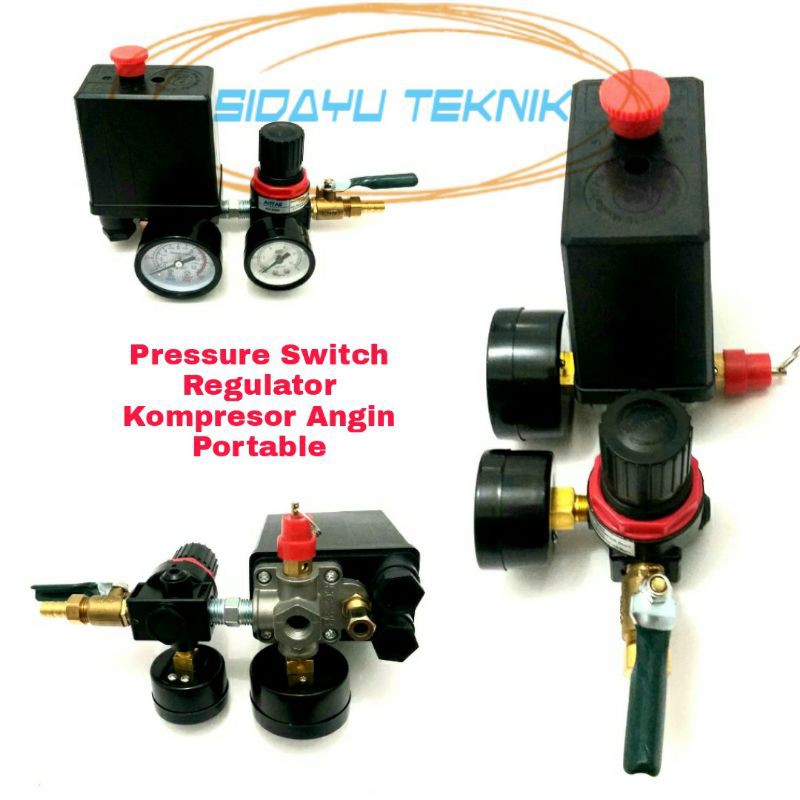 Pressure Switch Regulator Kompresor Angin Portable Set
