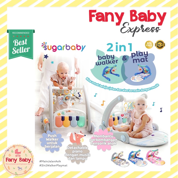 SUGAR BABY 2IN1 BABY WALKER &amp; PLAYMAT