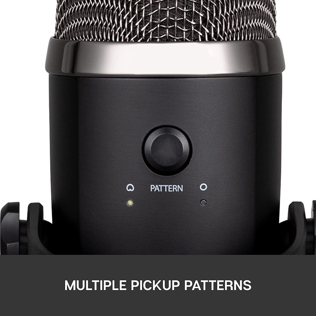 BLUE Microphones Yeti NANO - Premium USB Microphone - All Black - Mikrofon untuk Podcast &amp; Rekaman