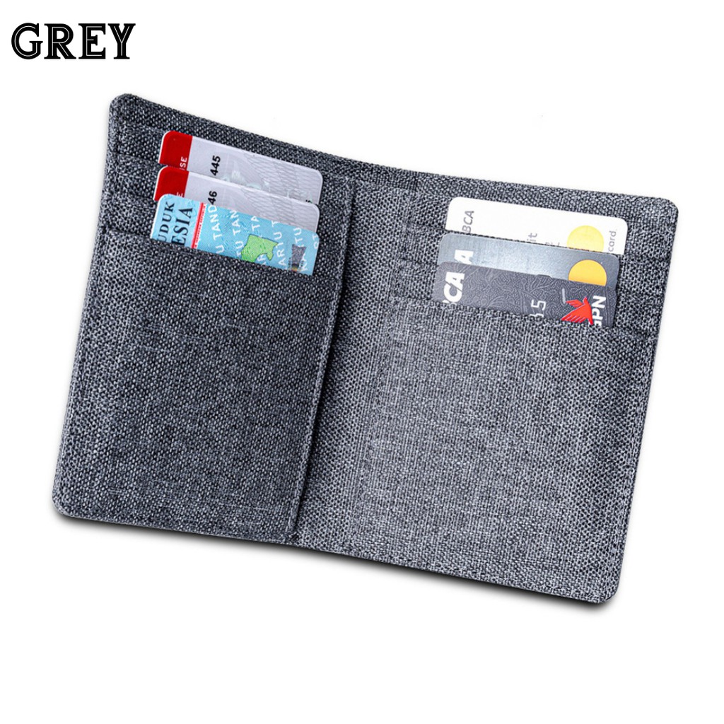 Dompet Pria Branded Bahan Kulit Kain Canvas Kanvas Free Box Exclusive JFR JP11-6