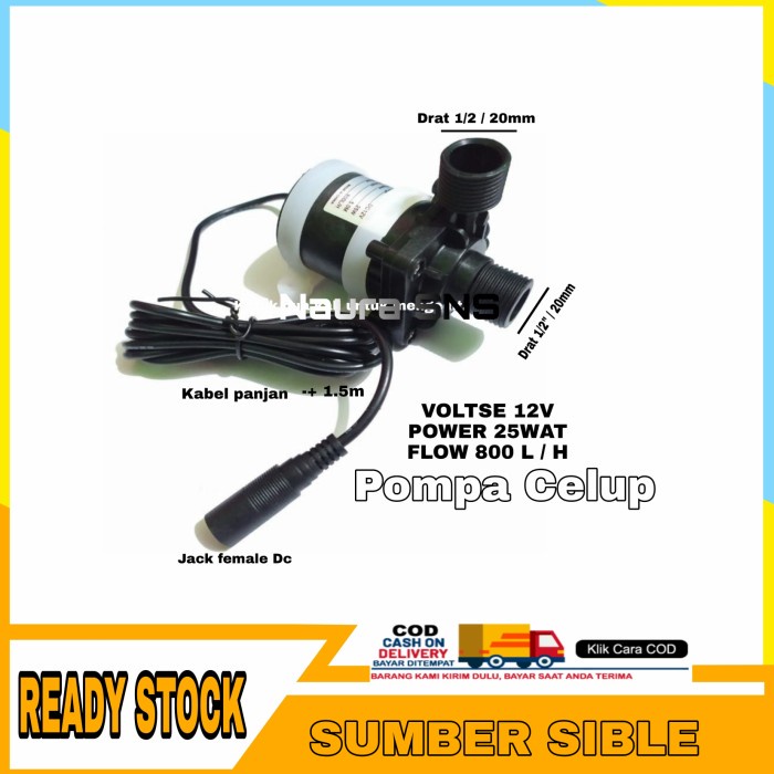 DINAMO PUMP / POMPA CELUP / SUBMERSIBLE 12V AQUARIUM / POMPA AIR DC