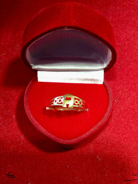 Cincin No 17 anak dan dewasa emas asli kadar 700 70% 22 1 satu 2 dua gram gold model permata cantik