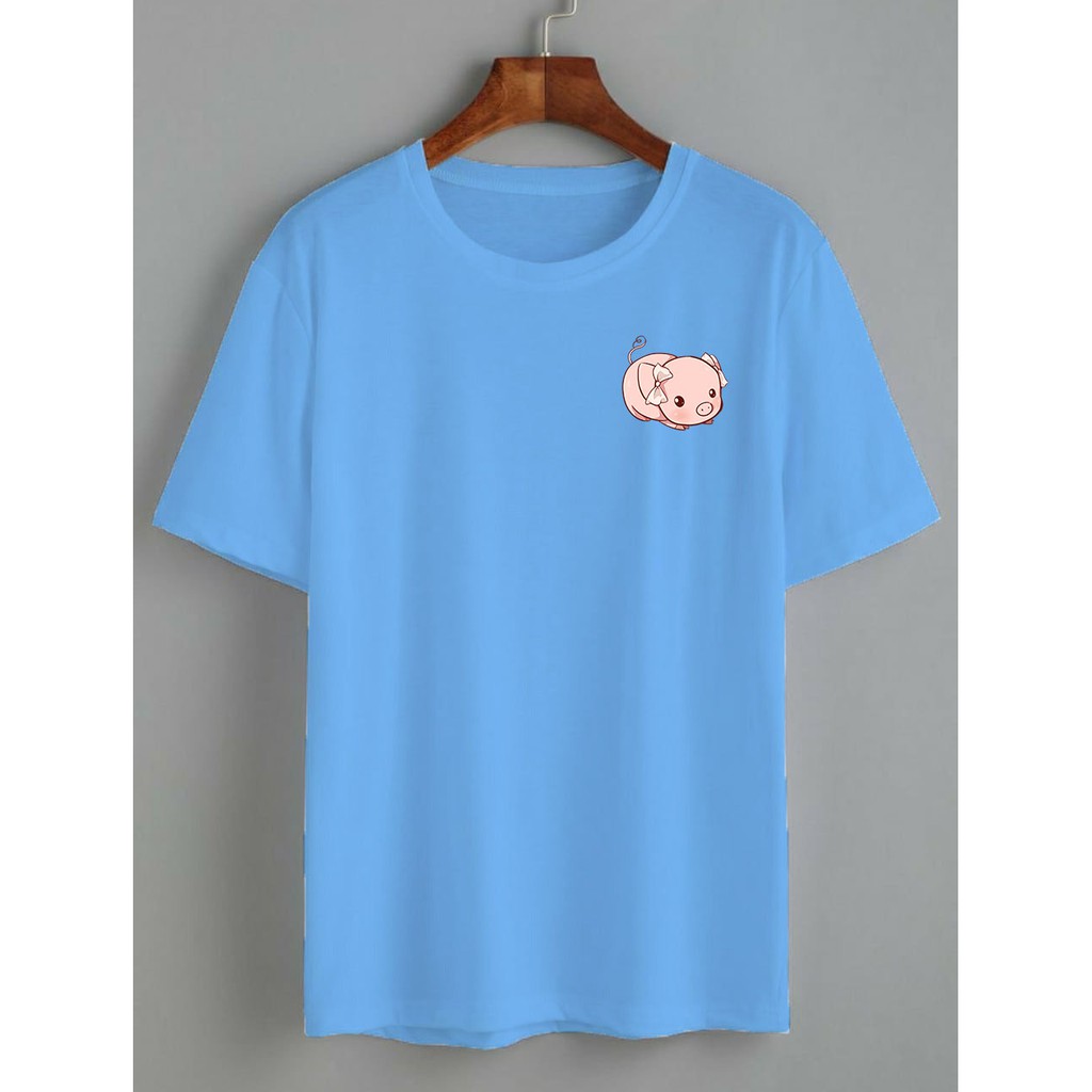 kaos pig cute / kaos KARAKTER/ kaos wanita / KATUN 24S