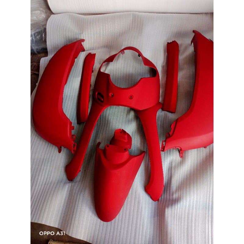 Paketan Full set Body halus Tameng sayap scoopy fi esp new Donat K93 ring12 2018 2019 2020 merah Dof
