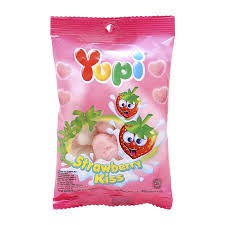 

Yupi Strawberry Kiss Mini Bag 45 gr
