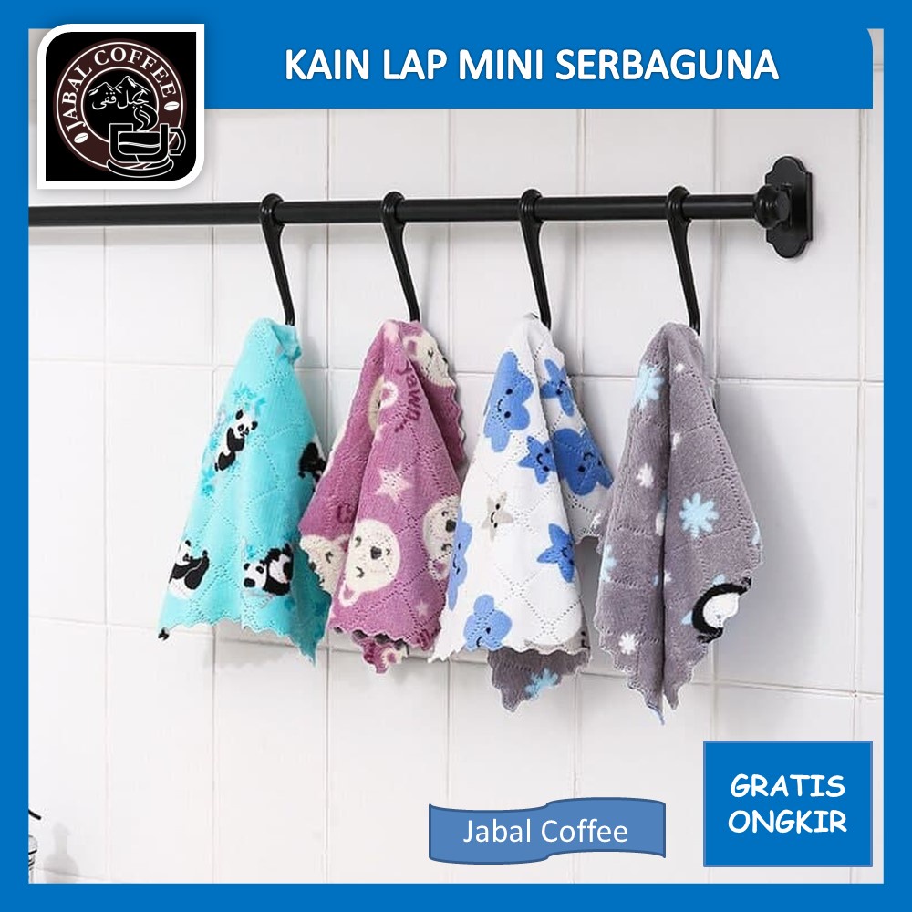 Kain Lap Dapur Motif / Kain Lap Mini Serbaguna 20 x 20 Cm / Kain Lap Piring Gelas / Kain Lap Anti Minyak