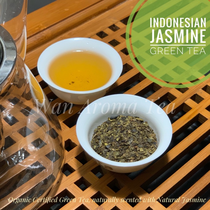 

TEH-DAUN- INDONESIAN JASMINE GREEN TEA 100 G - NATURAL JASMINE + ORGANIC TEA -DAUN-TEH.