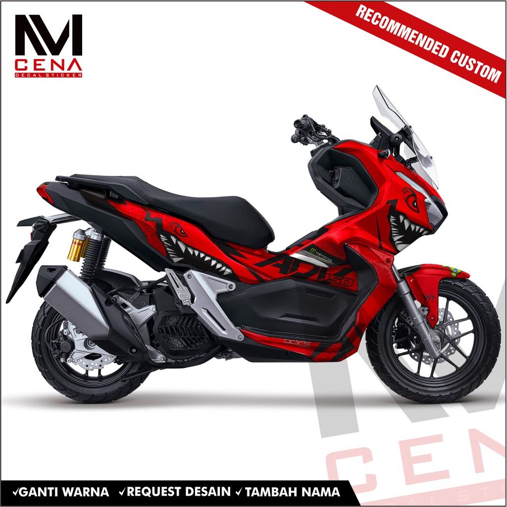 Sticker DECAL Honda ADV 150 full body, Sticker ADV, Sticker ADV 150 ,striping ADV 150 shark