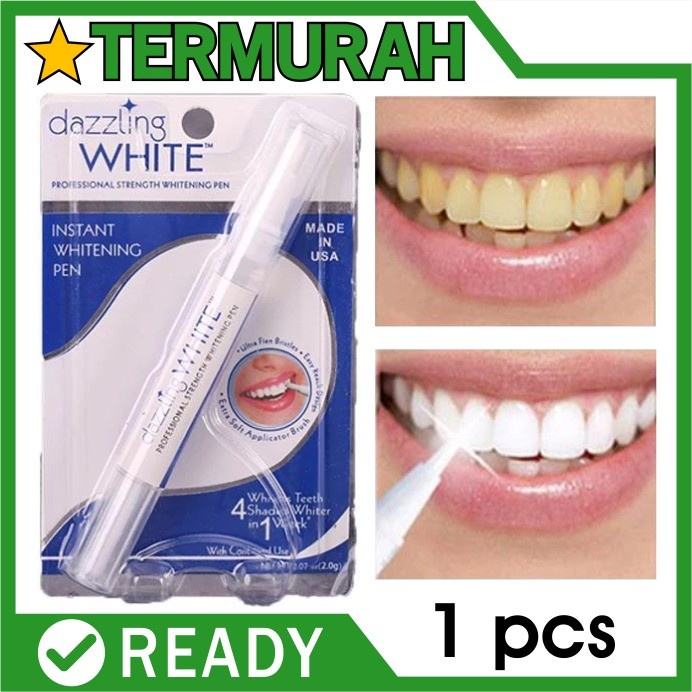 Dazzling Whitening Pen Pemutih Gigi Kuning Instan / Pemutih Gigi Dazzling White Teeth Pen Gel Origin