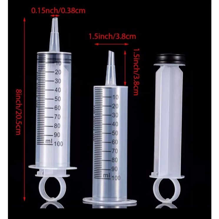 SUNTIKAN BESAR 200ML LARGE SYRINGE TERMASUK SELANG 1 M SPUIT 60cc ml 150ml 300cc ml