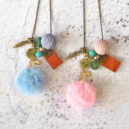 Kalung Rabbit and Pompom Kelinci Lucu Cantik Aksesoris Unik GH 204201